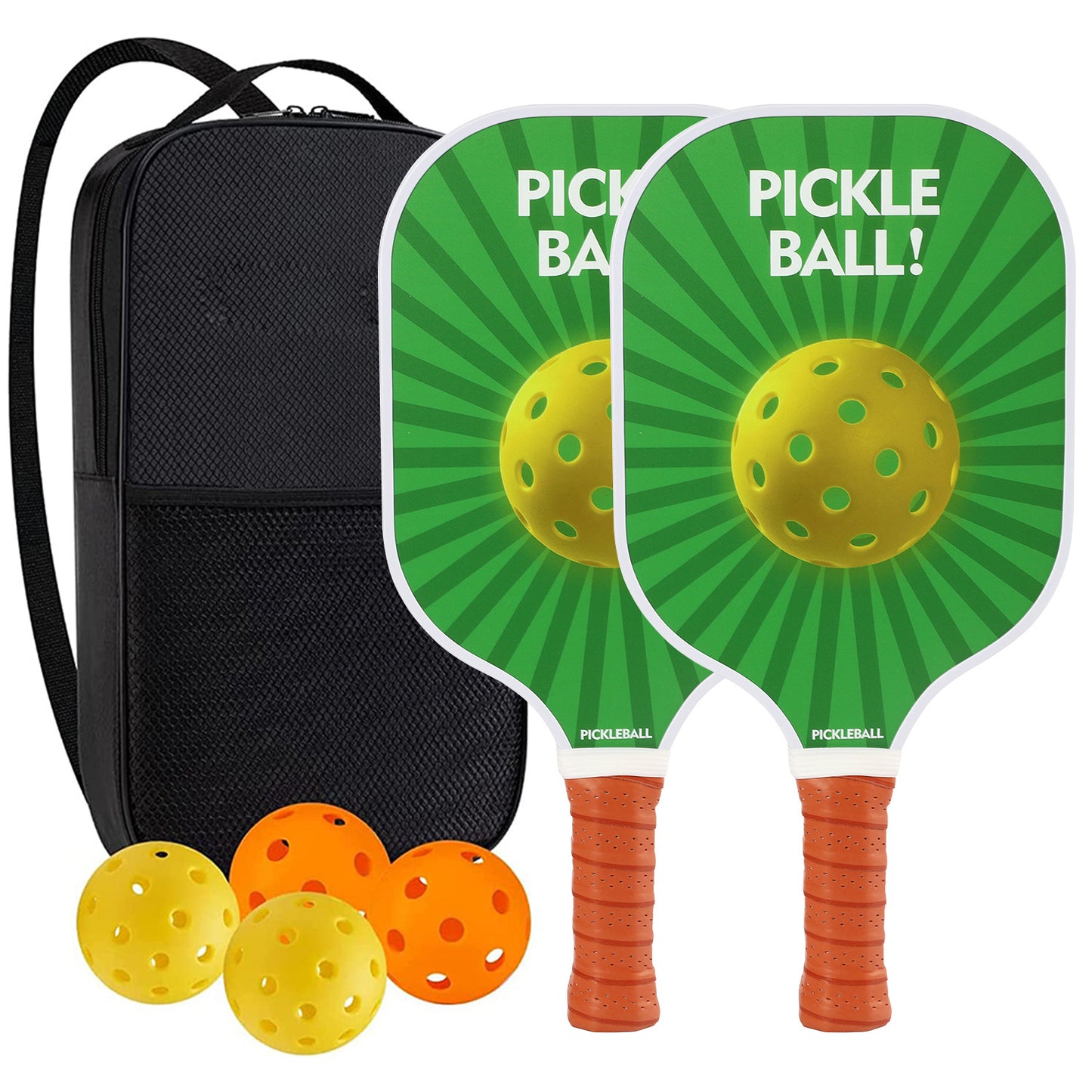 "Professional Pickleball Paddle set with balls  - Unique Artistic Design with fiberglass  Paddle for Enhanced Performance"