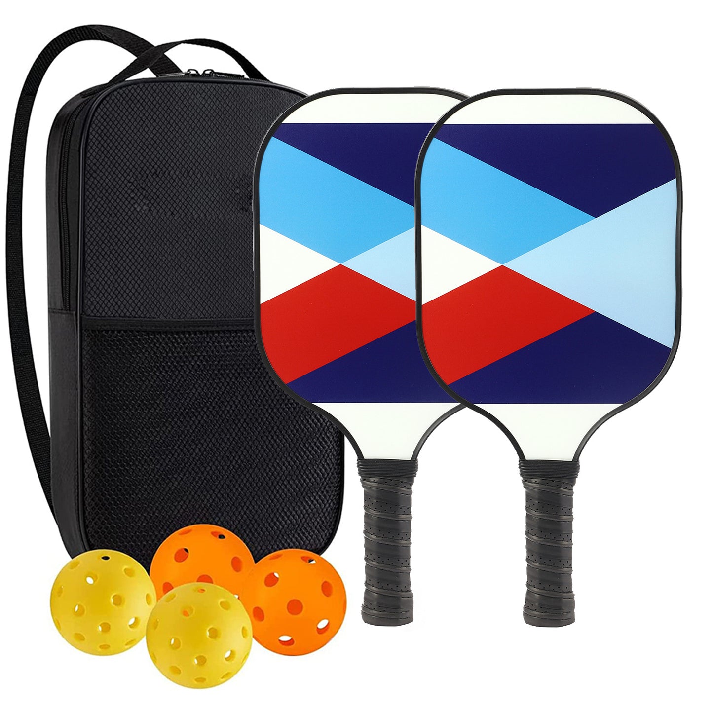 "Professional Pickleball Paddle set with balls  - Unique Artistic Design with fiberglass  Paddle for Enhanced Performance"