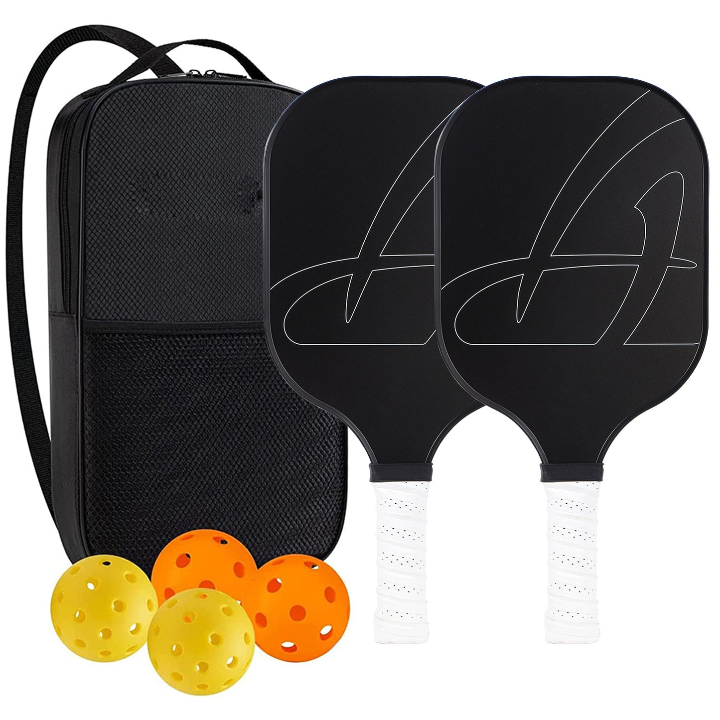 "Professional Pickleball Paddle set with balls  - Unique Artistic Design with fiberglass  Paddle for Enhanced Performance"