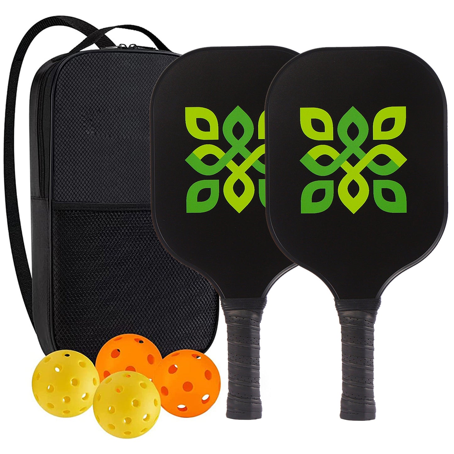 "Professional Pickleball Paddle set with balls  - Unique Artistic Design with fiberglass  Paddle for Enhanced Performance"