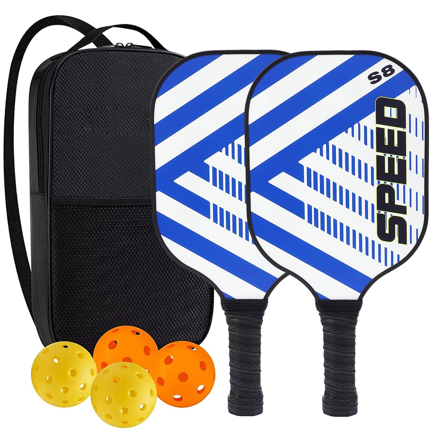 "Professional Pickleball Paddle set with balls  - Unique Artistic Design with fiberglass  Paddle for Enhanced Performance"