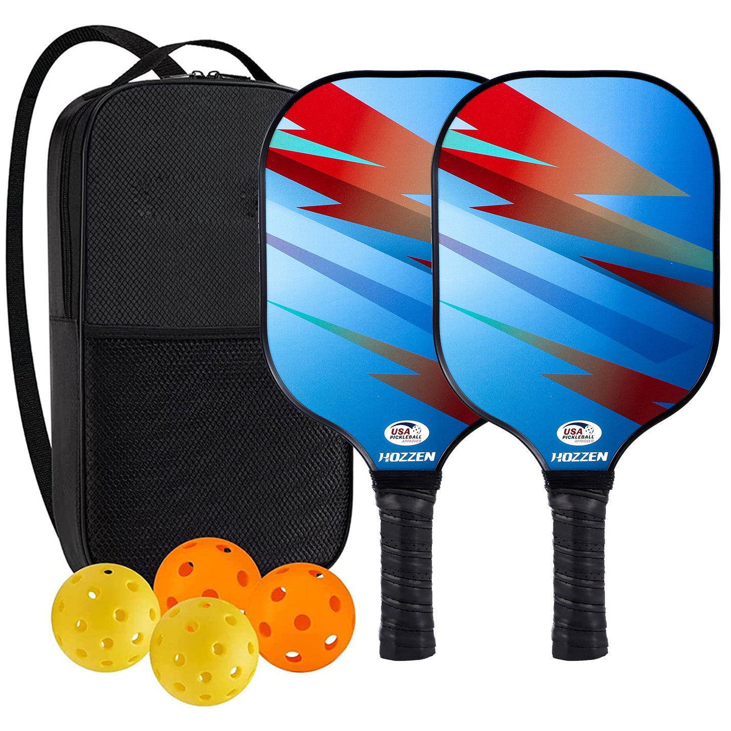 "Professional Pickleball Paddle set with balls  - Unique Artistic Design with fiberglass  Paddle for Enhanced Performance"