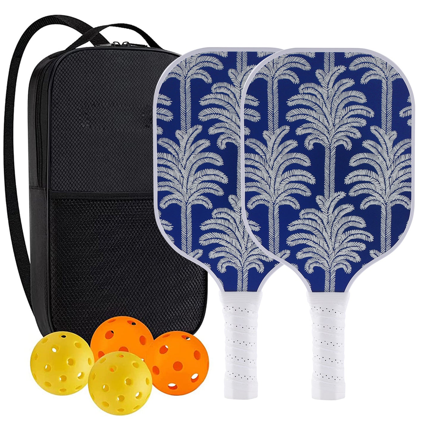 "Professional Pickleball Paddle set with balls  - Unique Artistic Design with fiberglass  Paddle for Enhanced Performance"