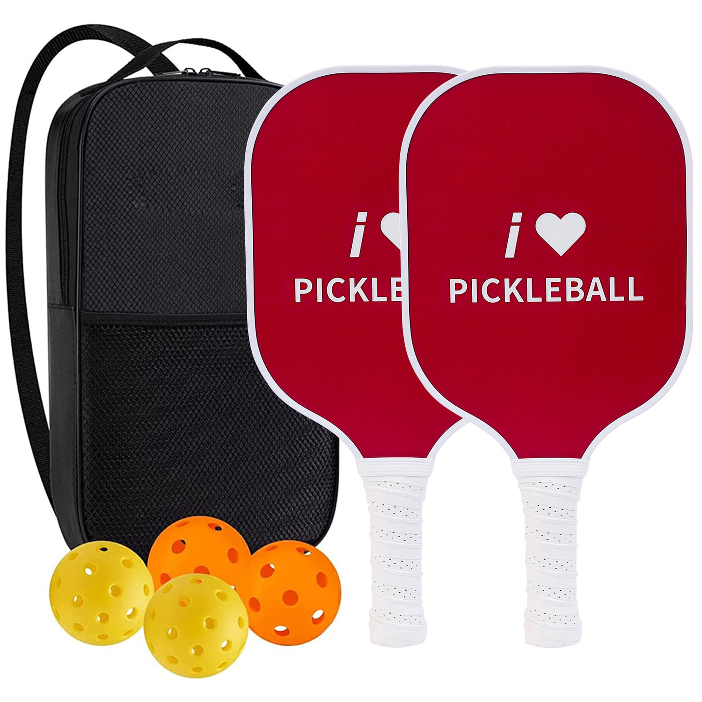 "Professional Pickleball Paddle set with balls  - Unique Artistic Design with fiberglass  Paddle for Enhanced Performance"