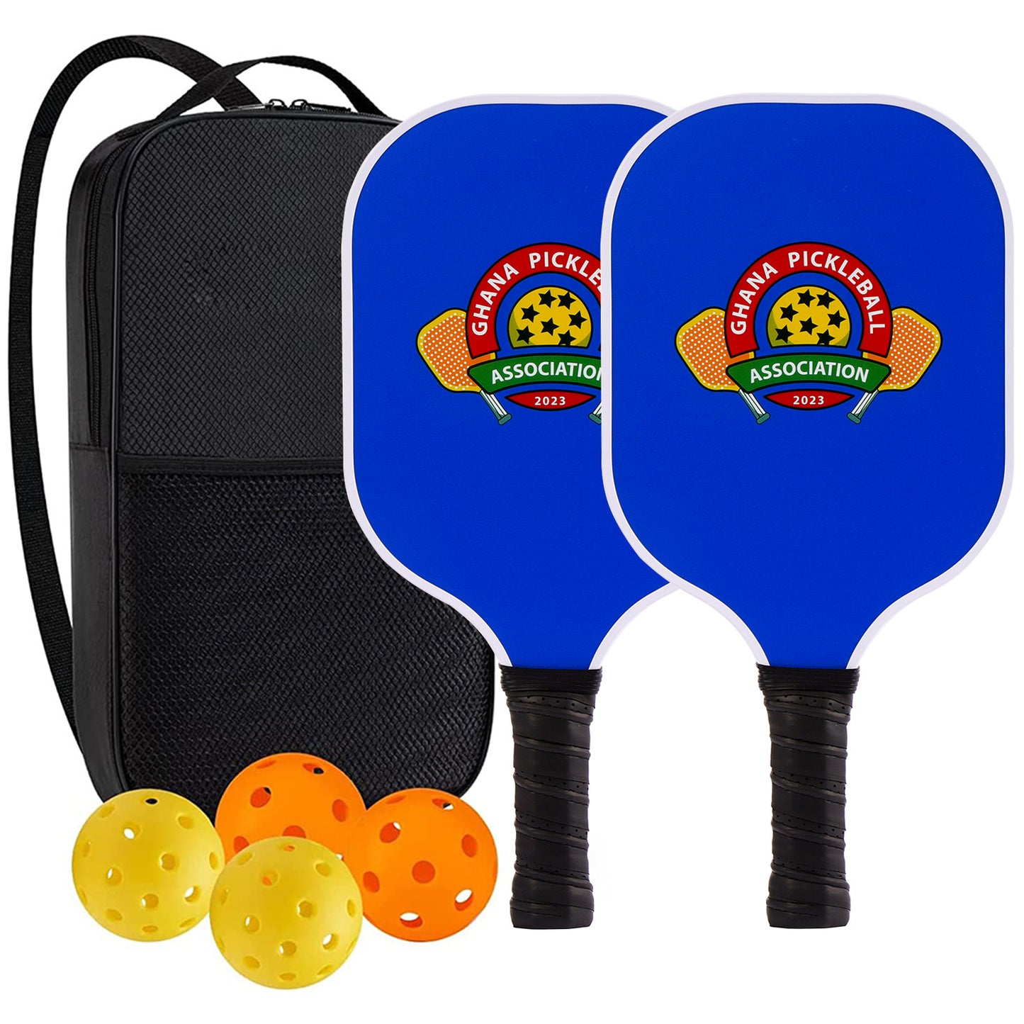 "Professional Pickleball Paddle set with balls  - Unique Artistic Design with fiberglass  Paddle for Enhanced Performance"