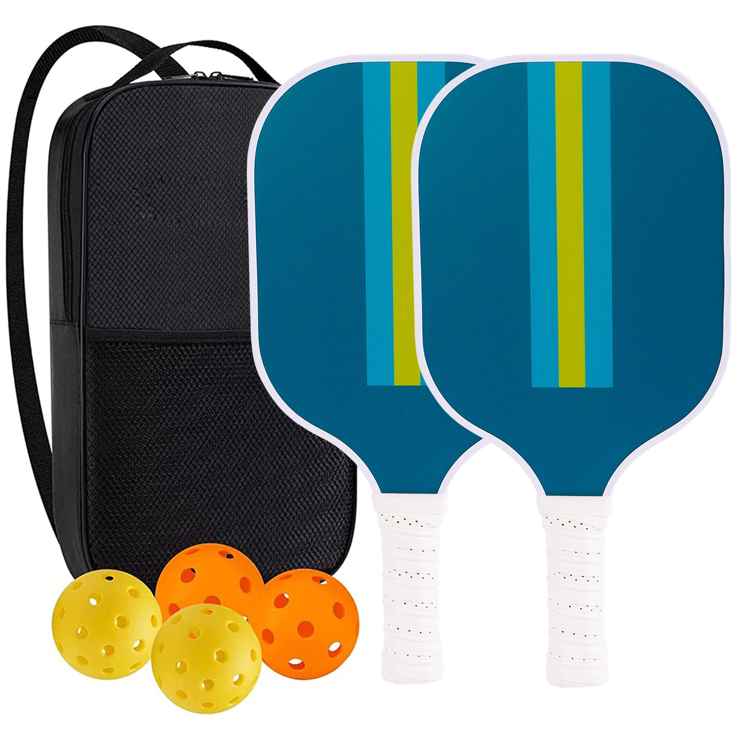 "Professional Pickleball Paddle set with balls  - Unique Artistic Design with fiberglass  Paddle for Enhanced Performance"