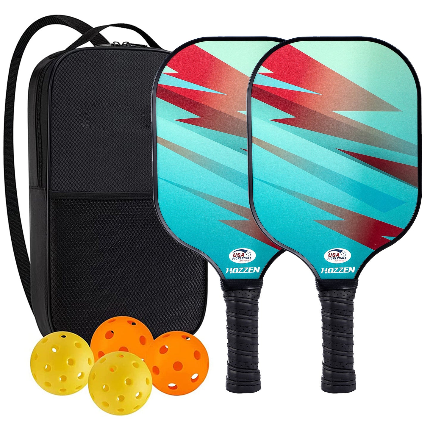 "Professional Pickleball Paddle set with balls  - Unique Artistic Design with fiberglass  Paddle for Enhanced Performance"