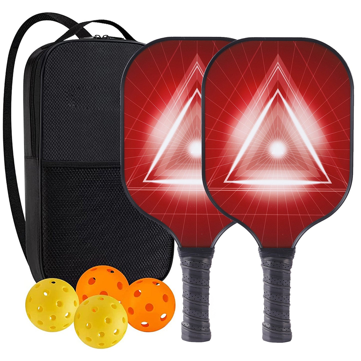 "Professional Pickleball Paddle set with balls  - Unique Artistic Design with fiberglass  Paddle for Enhanced Performance"