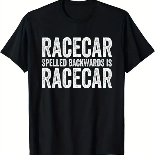 Printed Men's Short Sleeved race car t-shirt